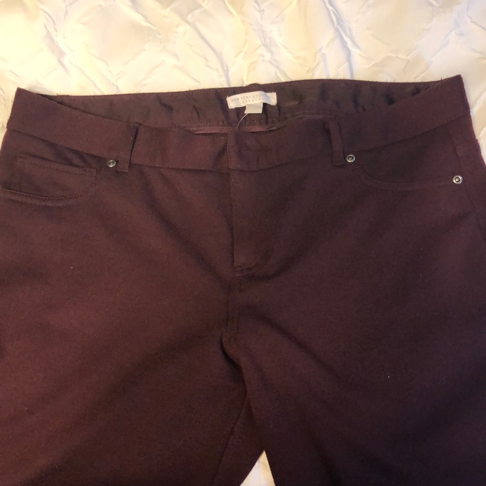 New York and Company Burgundy Sz 10